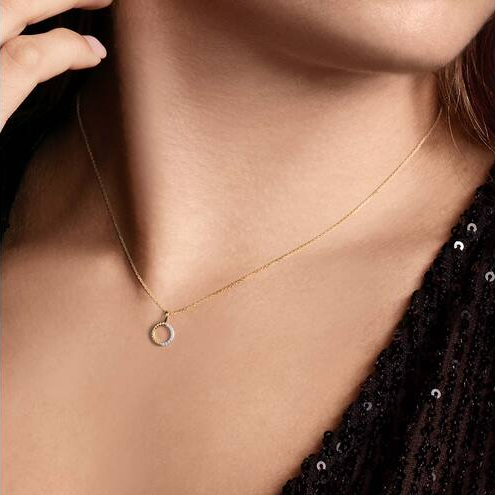 Collier CZ Cirkel Bu - 20009399