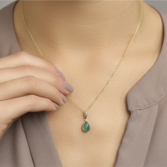 hanger groen agaat 12,5 mm - 20008453