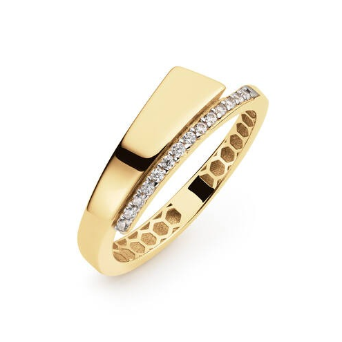 14K Gouden Assymetrische Slagring - 20009439