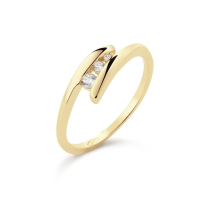Ring CZx3 verspringend GG - 20009446