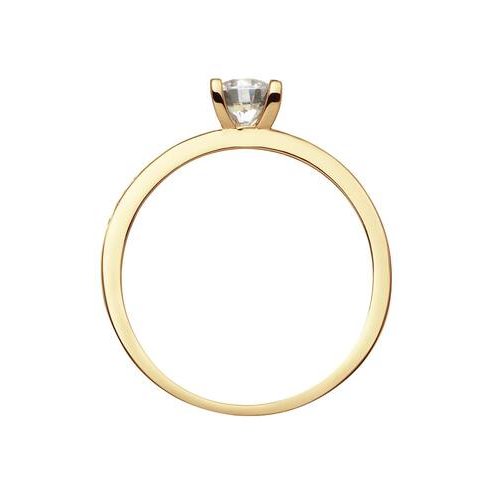 Ring CZ Solitaire Pave GG - 20009451
