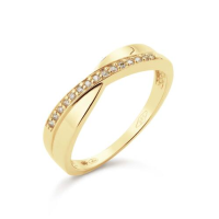Ring CZ gekruist GG - 20009452