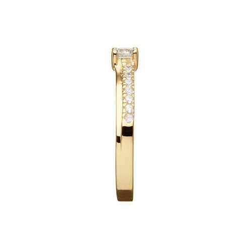 Ring CZ Solitaire Pave GG - 20009453