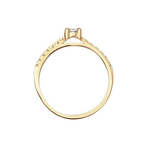 Ring CZ Solitaire Pave GG - 20009453