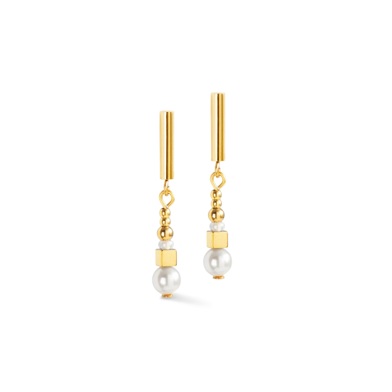 Coeur De Lion Earrings Shimmering Princess Pearls gold-white - 20009539