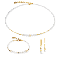 Coeur De Lion Earrings Shimmering Princess Pearls gold-white - 20009539