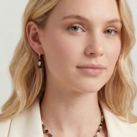 Coeur De Lion Drop Earrings Mosaic Night Gold - 20009571