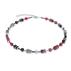 Coeur De Lion GeoCUBE® Iconic Necklace Ruby Noir Silver - 20009577