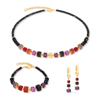 Coeur De Lion Necklace Cube Mix Precious Berry Gold - 20009578 Coeur De Lion Necklace Cube Mix Precious Berry Gold - 20009578