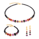 Coeur De Lion Necklace Cube Mix Precious Berry Gold - 20009578