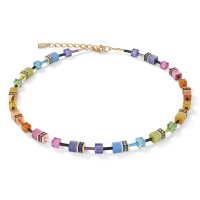 Coeur De Lion GeoCUBE® Necklace multicolour rainbow gold - 20009580