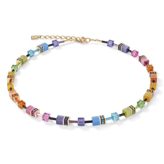 Coeur De Lion GeoCUBE® Necklace multicolour rainbow gold - 20009580