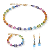 Coeur De Lion GeoCUBE® Necklace multicolour rainbow gold - 20009580 Coeur De Lion GeoCUBE® Necklace multicolour rainbow gold - 20009580