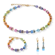Coeur De Lion GeoCUBE® Necklace multicolour rainbow gold - 20009580