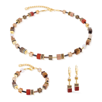 Coeur De Lion GeoCUBE® Iconic Precious Necklace Amber Glow - 20009582 Coeur De Lion GeoCUBE® Iconic Precious Necklace Amber Glow - 20009582