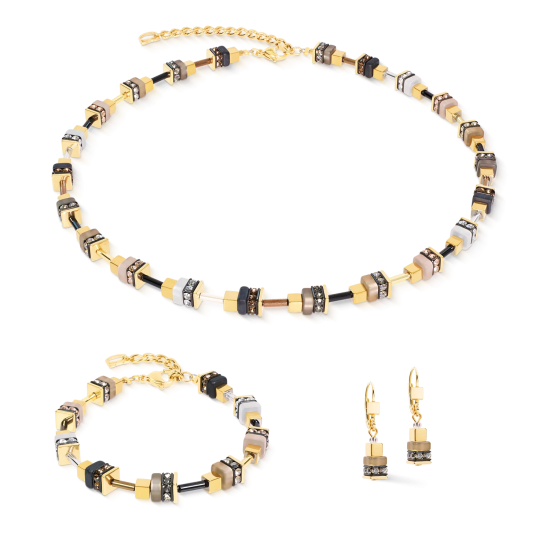 Coeur De Lion Necklace Urban Nature Cube beige-gold - 20009583