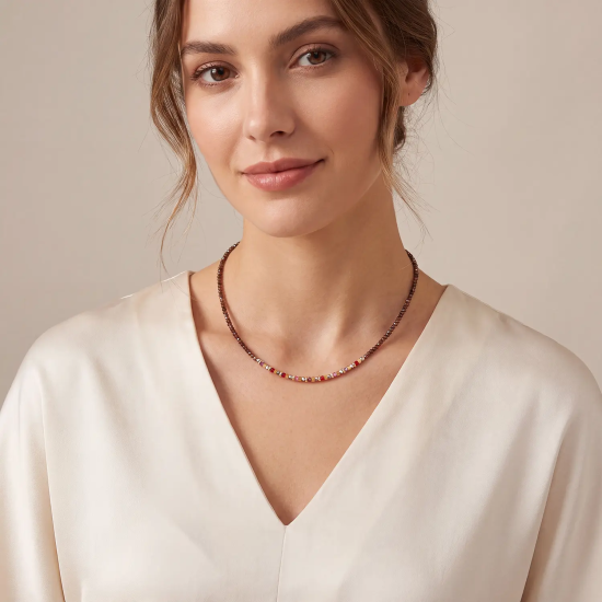 Coeur De Lion Necklace Golden Whisper brown-red - 20009584