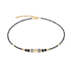 Coeur De Lion Necklace Wave Cube Flow gold-black - 20009587