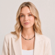 Coeur De Lion Necklace Wave Cube Flow gold-black - 20009587
