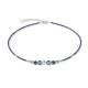 Coeur De Lion Necklace Wave Cube Flow silver-blue - 20009588