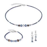 Coeur De Lion Necklace Wave Cube Flow silver-blue - 20009588 Coeur De Lion Necklace Wave Cube Flow silver-blue - 20009588