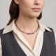 Coeur De Lion Necklace Wave Cube Flow silver-blue - 20009588