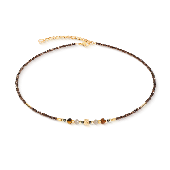 Coeur De Lion Necklace Cube Balance Golden Hazel - 20009590