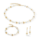 Coeur De Lion GeoCUBE® Iconic Nature earrings gold white - 20009599
