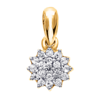 14K Gouden Rozet Hanger met Diamant 0.06crt - 20009723