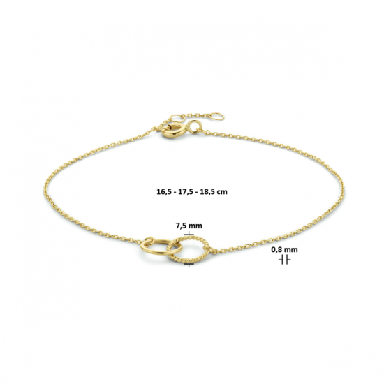 armband rond 16,5 - 17,5 - 18,5 cm - 20008958