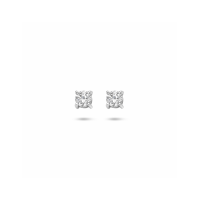 Zilveren oorknoppen zirkonia 4mm - 20007496