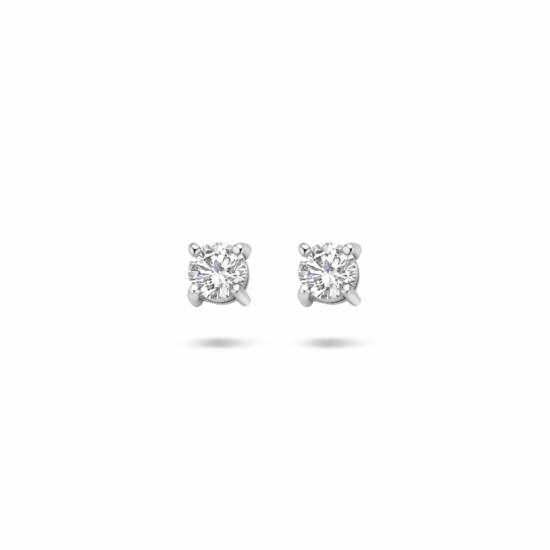 Zilveren oorknoppen zirkonia 4mm - 20007496