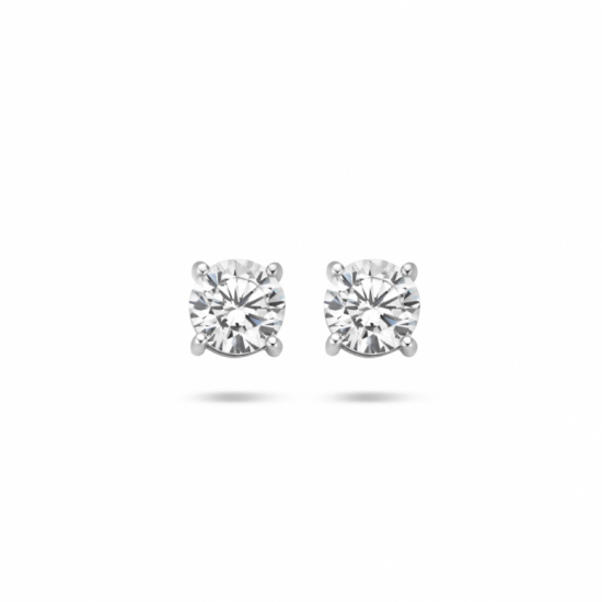 Zilveren oorknoppen zirkonia 6mm - 20007494