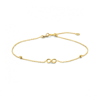 armband infinity en bolletjes 16 - 17,5 - 19 cm - 20008959 armband infinity en bolletjes 16 - 17,5 - 19 cm - 20008959