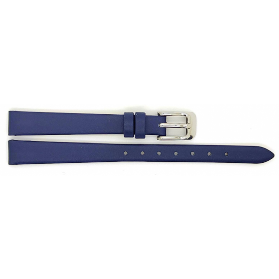 Plain soft calf leather watch strap with stainless steel buckle and soft nubuck lining. - 20002139