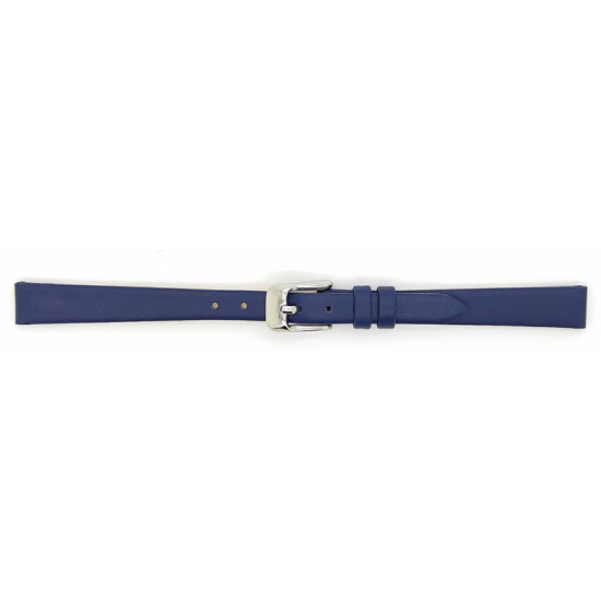 Plain soft calf leather watch strap with stainless steel buckle and soft nubuck lining. - 20002141