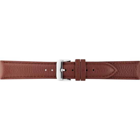 BBS Bison grained calf leather watch strap. Padded and fitted with solid stainless steel buckle. Like all BBS watch straps, this one has a soft nubuck lining and a reinforced case connection - 20002160