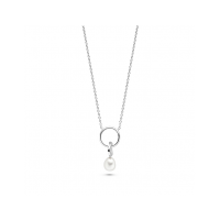 FJF JEWELLERY NECKLACE ICON CIRCLES ZILVER WITH FRESH WATER PEARL FJF0010028SRH - 20004010 FJF JEWELLERY NECKLACE ICON CIRCLES ZILVER WITH FRESH WATER PEARL FJF0010028SRH - 20004010