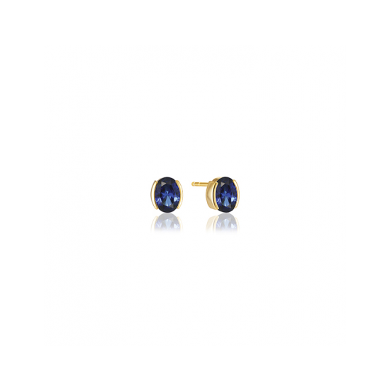 SIF JAKOBS JEWELLERY ELLISSE CAREZZA EARRINGS SJ-E2350-BLCZ-YG. - 20007676