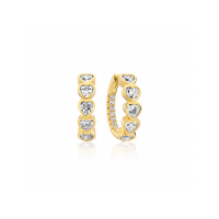 SIF JAKOBS JEWELLERY AMORINO CREOLO EARRINGS WITH ZIRCONIA SJ-E2490-CZ-YG. - 20007684 SIF JAKOBS JEWELLERY AMORINO CREOLO EARRINGS WITH ZIRCONIA SJ-E2490-CZ-YG. - 20007684