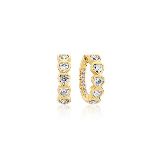 SIF JAKOBS JEWELLERY AMORINO CREOLO EARRINGS WITH ZIRCONIA SJ-E2490-CZ-YG. - 20007684