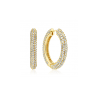 SIF JAKOBS JEWELLERY CARRARA GRANDE EARRINGS WITH WHITE ZIRCONIA SJ-E2475-CZ-YG - 20005373