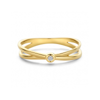 SWING JEWELS RING 14K YELLOW GOLD POLISHED WITH WHITE DIAMOND 0,025CT SWGDR0013-Y-52 - 20007100 SWING JEWELS RING 14K YELLOW GOLD POLISHED WITH WHITE DIAMOND 0,025CT SWGDR0013-Y-52 - 20007100
