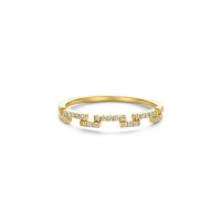 SWING JEWELS RING 14K YELLOW GOLD POLISHED WITH WHITE DIAMOND 0,155CT SWGDR0017-Y-54 - 20007097