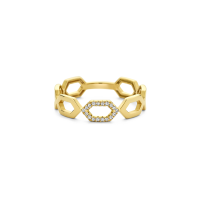 SWING JEWELS RING 14K YELLOW GOLD POLISHED WITH WHITE DIAMOND 0,072CT SWGDR0047-Y-52 - 20007104