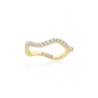 SIF JAKOBS JEWELLERY ELLERA WAVES RING SJ-R3869-CZ-YG-52 - 20008121