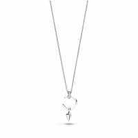 FJF JEWELLERY Classic Kite Ketting Gerodineerd FJF0010040SWH - 20006704 FJF JEWELLERY Classic Kite Ketting Gerodineerd FJF0010040SWH - 20006704