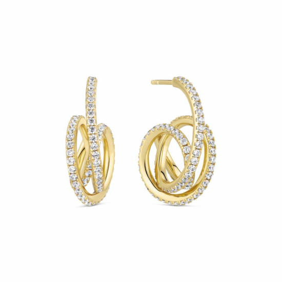 SIF JAKOBS JEWELLERY SPIRALE PICCOLO EARRINGS SJ-E2590-CZ-YG - 20008138 SIF JAKOBS JEWELLERY SPIRALE PICCOLO EARRINGS SJ-E2590-CZ-YG - 20008138