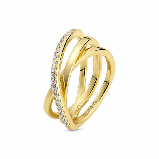 SIF JAKOBS JEWELLERY SPIRALE RING SJ-R2590-CZ-YG-58 - 20008116 SIF JAKOBS JEWELLERY SPIRALE RING SJ-R2590-CZ-YG-58 - 20008116