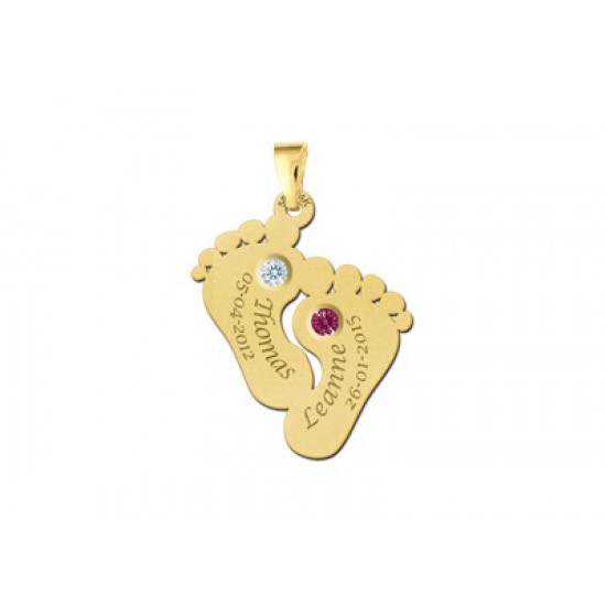 Gouden hanger met geboorte steen - 603440 Gouden hanger met geboorte steen - 603440